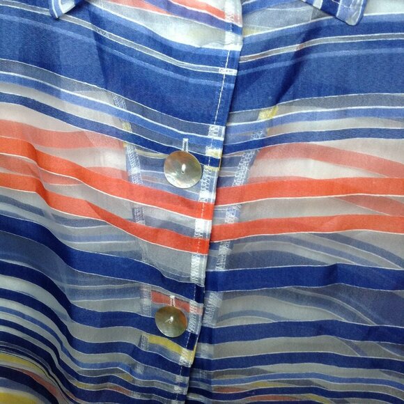 Mirror Image "Shacket" Sheer, "M" Avant Garde, Quiet Lux, Classic, Bohemian Chic - Picture 3 of 6